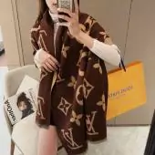 foulard louis vuitton marron monogram pas cher laine melangee l180cm w65cm 001